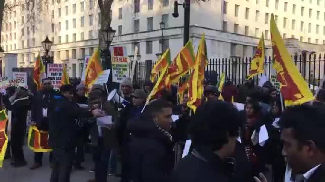 Sinhalese Mobs Protesting in UK in Support of Sri Lankan Genocidal Government - 2008